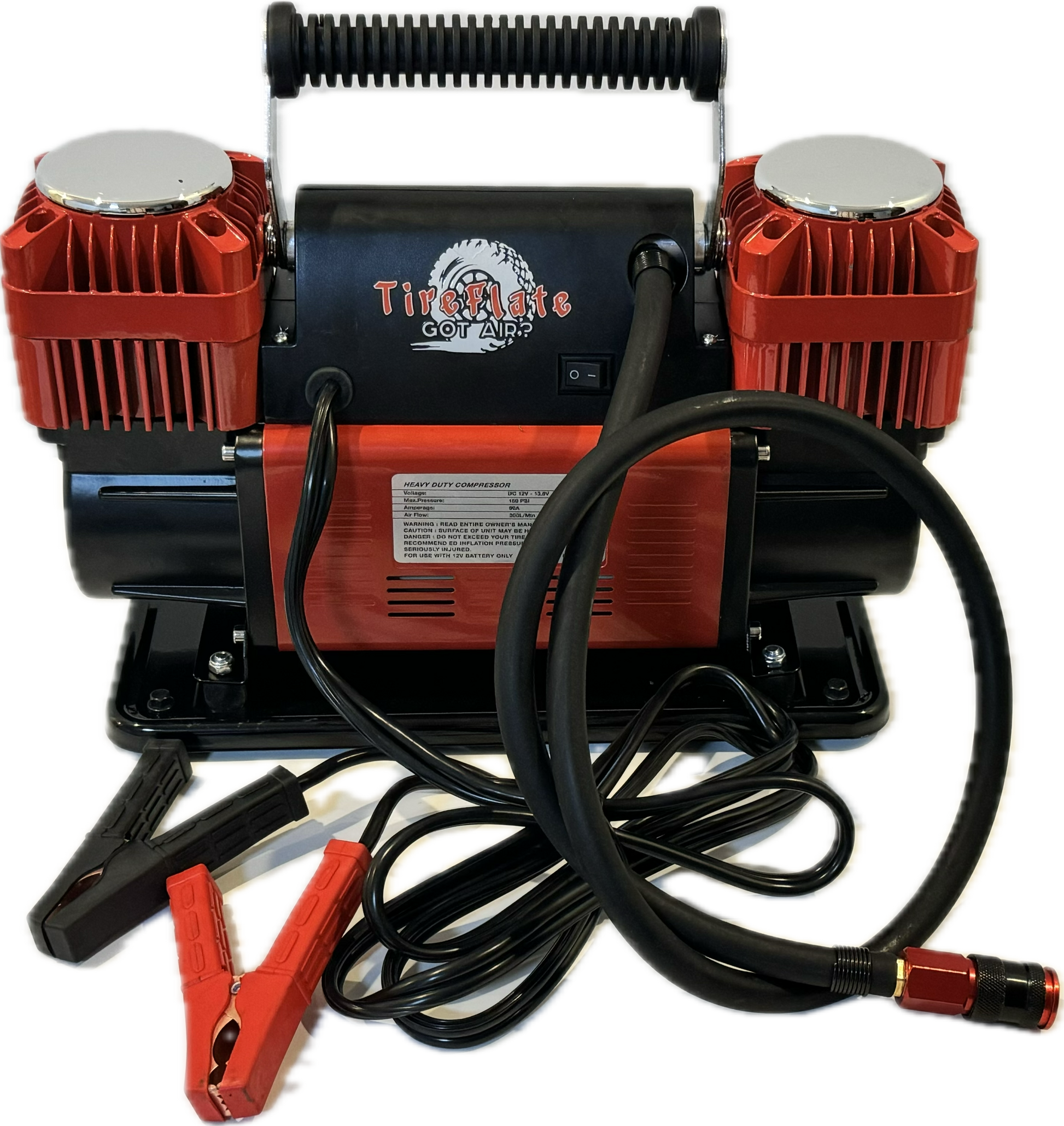 $225 Digital 300LPM  12V Twin Cylinder Offroad, Overland Air Compressor - Tireflate