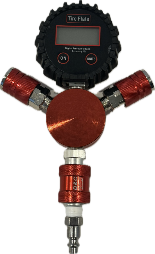 4-Port Air Manifold With Digital Air Guage - Tireflate